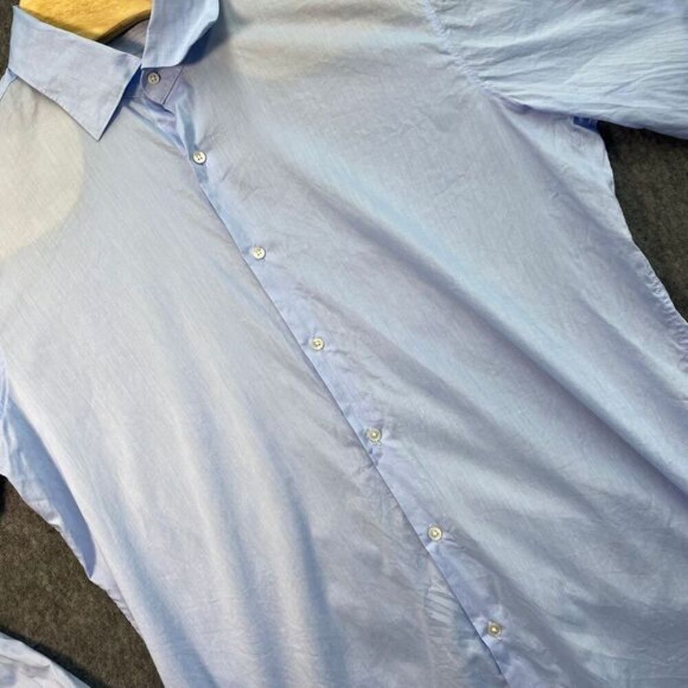 Peter Millar Collection Light‎ Blue Button Down Dress Shirt Size L